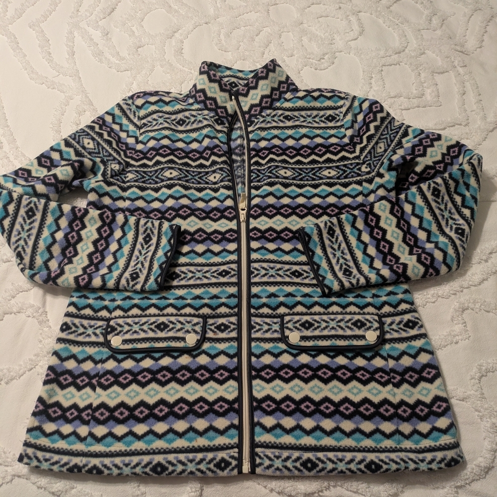 Talbots Women's Faire Isle Polar Fleece Jacket